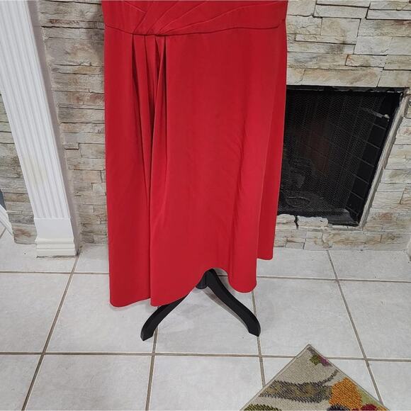 Lane Bryant Lady in Red pleated detail v neck midi dress plus size 22‎ 3X - Picture 9 of 9